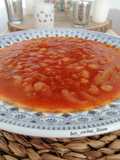 Garbanzos con tomate y repollo