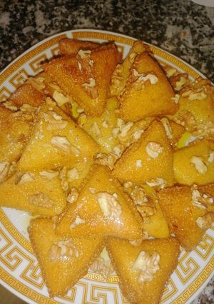 صورة لوصفة مثلثات السميد
