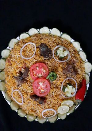 A picture of Mutton biryani.