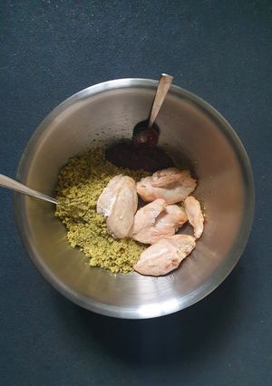 A picture of Lemon Coriander Cous Cous Chicken and Chutney.