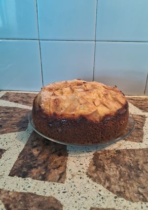 Una foto de Torta caliente de manzanas🍎🍎