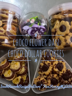 Foto resep 🍫Choco Flower Cookies dan Choco Dollar 💵