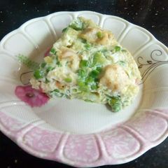 Delicious chicken egg pizza without oven A picture of Delicious chicken egg pizza without oven.