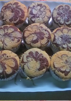 Zebra muffin recept fotója