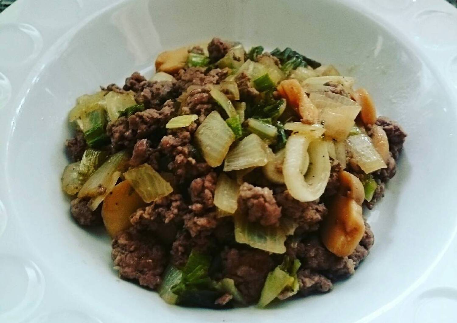 Ground Beef with Mushrooms Recipe by Zackyzuchinni - Cookpad