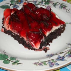 A picture of Black Forrest Brownies.