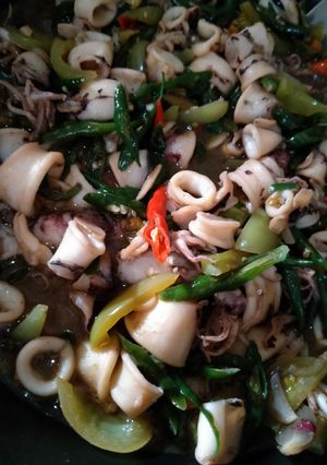 Foto resep Cumi cabai hijau
