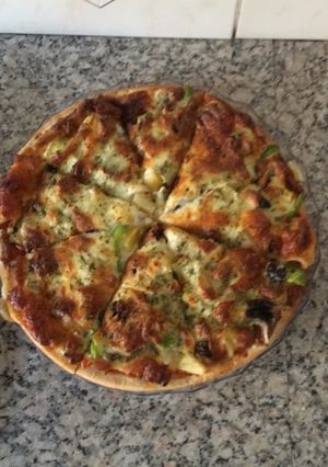 صورة لوصفة بيتزا الخضار😍