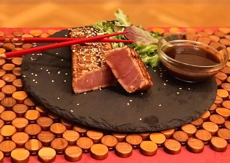Tataki de atún marinado 🍽
