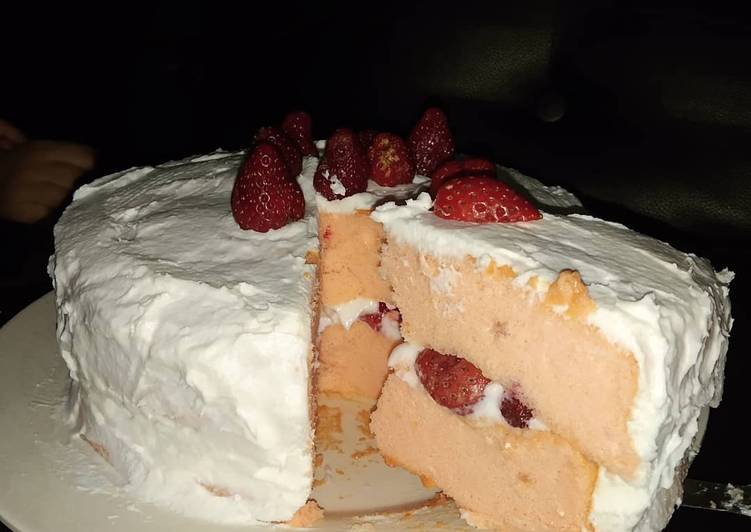 Cara Buat Strawberry Shortcake (Ogura Cake base) farah quinn