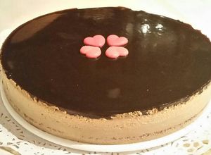 Foto principal de Tarta de chocolate blanco y crema de orujo Con Thermomix