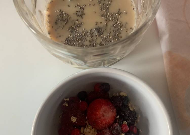 Café especial con chía y frutos del bosque