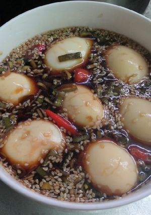 Hình của món Trứng ngâm Xì dầu.