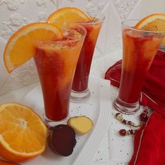 A picture of Orange,carrot and beet juice 😋.