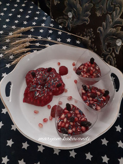 عکسی از دستور ژله انار با انار دون شده
