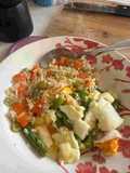 Habichuelas con parmesano y huevos