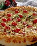 Családi peremes pizza, tönkölybúzalisztből, ahogy én készítem