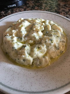 Una foto de Timbal de rape a la crema