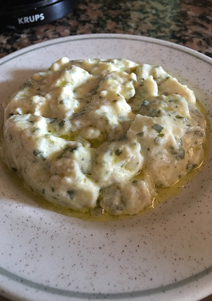 Una foto de Timbal de rape a la crema