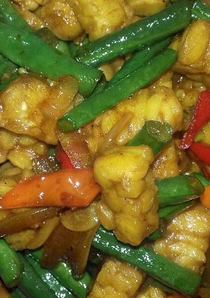 Foto resep Tumis tempe kacang panjang