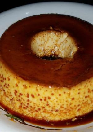 Una foto de Flan casero