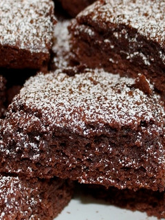 Una foto de Brownie de chocolate al micro