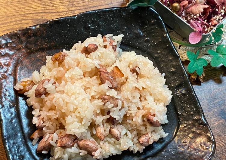 Simple Way to Prepare Super Quick Homemade Peanut Pink Rice