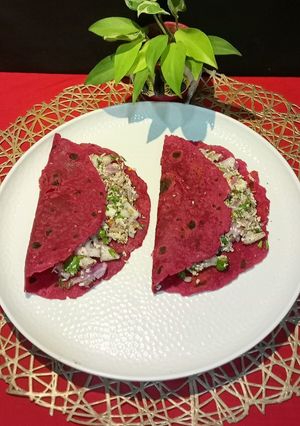 A picture of Jawar beetroot paneer healthy paratha.