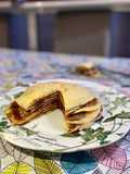 Torre de crepes de Nutella "I love tardes lluviosas" ♥️