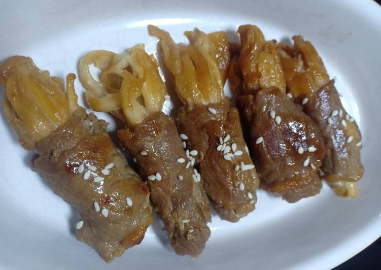 Recipe of Perfect Mushroom Beef Roll