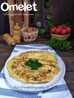 Foto resep Omelet udang jamur sayuran