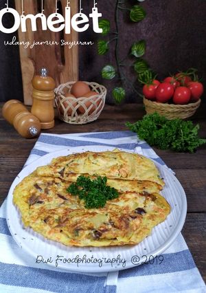 Foto resep Omelet udang jamur sayuran
