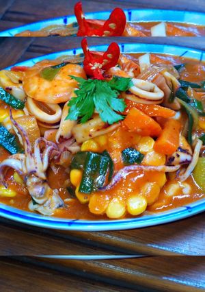 Foto resep Udang cumi saus padang