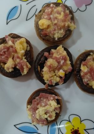 Una foto de Champiñones rellenos