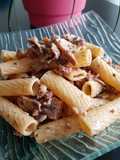 Tortiglioni champignons saucisses