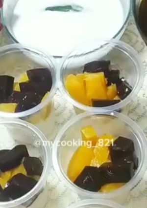 Foto resep Es Puding Hunkwe Kombinasi Ubi dan Agar Coklat