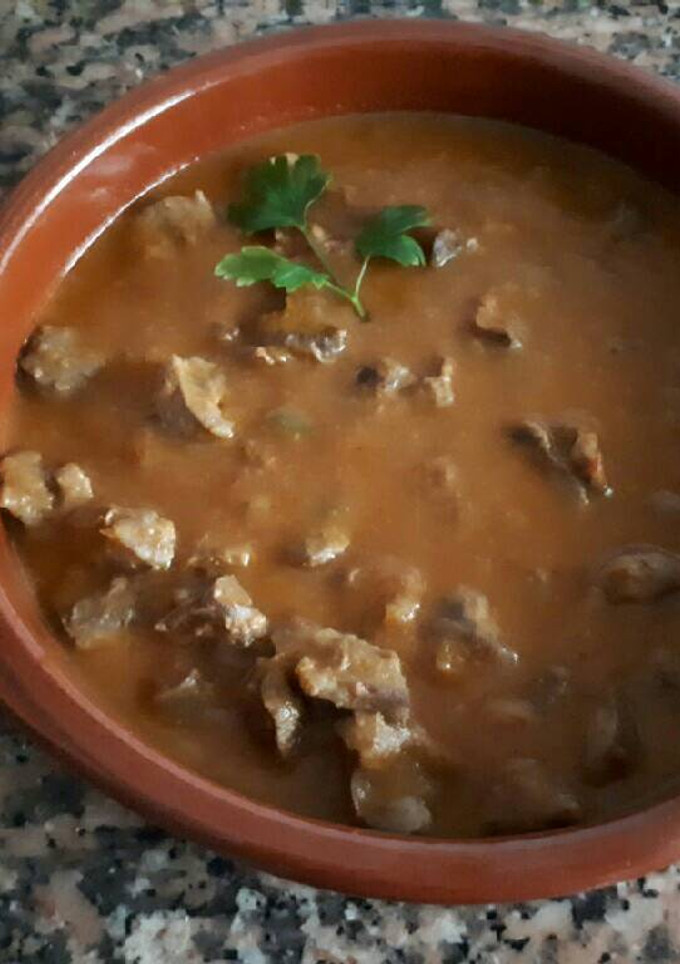 Una foto de Mollejas en salsa