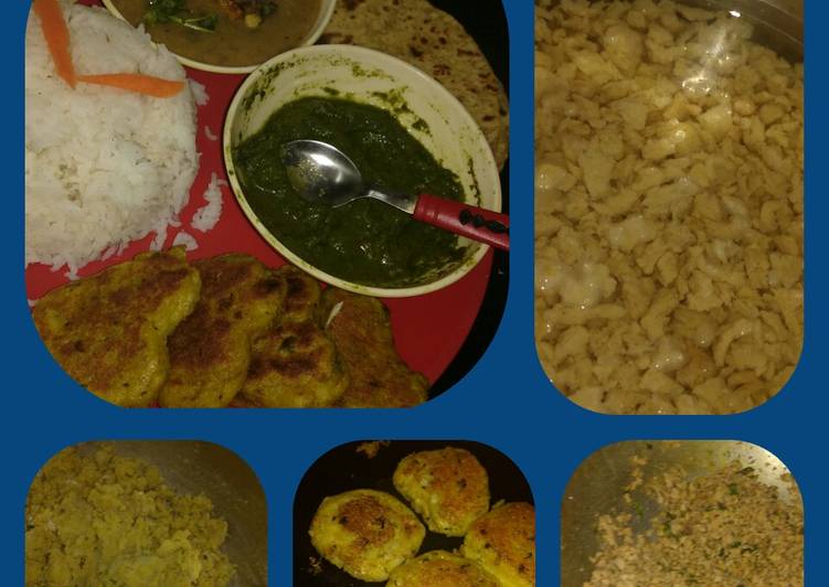 Simple Way to Prepare Ultimate Soyabean Pattice with Dal / Rice and homemade green chutney