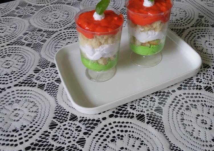 Easiest Way to Cook Perfect Tricolour cake shots in glass