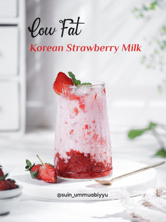 Foto resep Low Calorie Korean Strawberry Milk