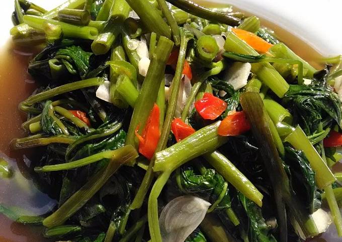 Resep Cah Kangkung Saus Tiram Enak Anti Gagal