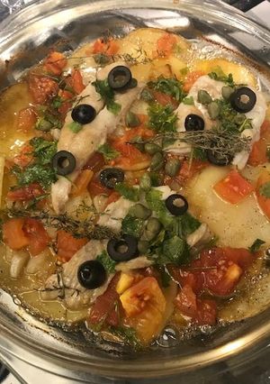Una foto de Pescado 🐟 al horno con papas