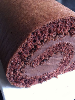 A picture of Cocoa Butter Beans Roll Cake.