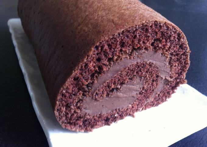 Steps to Prepare Perfect Cocoa Butter Beans Roll Cake