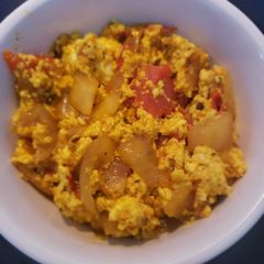 A picture of Paneer bhurji oil free.