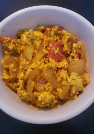 A picture of Paneer bhurji oil free.