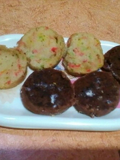 A picture of Eggless cake chocolate & vanilla.
