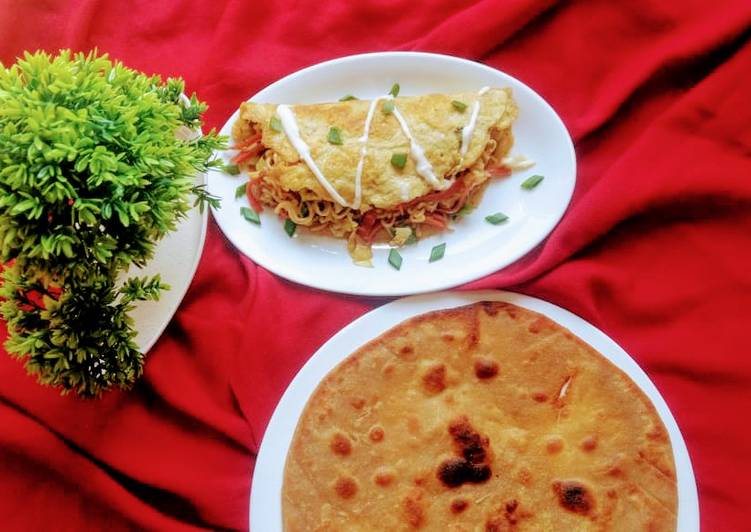 Recipe of Perfect Vegetable noodles omlete