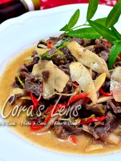 【料亭和露】醃薑片炒牛肉 的食譜成品照片