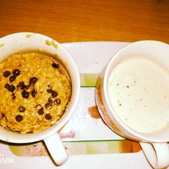 A picture of Chocolate chip oats mug cake.